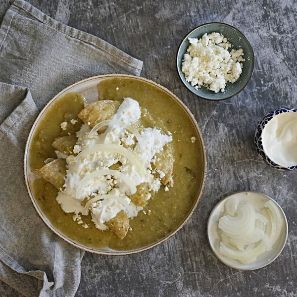 Receta de enchiladas verdes con pollo