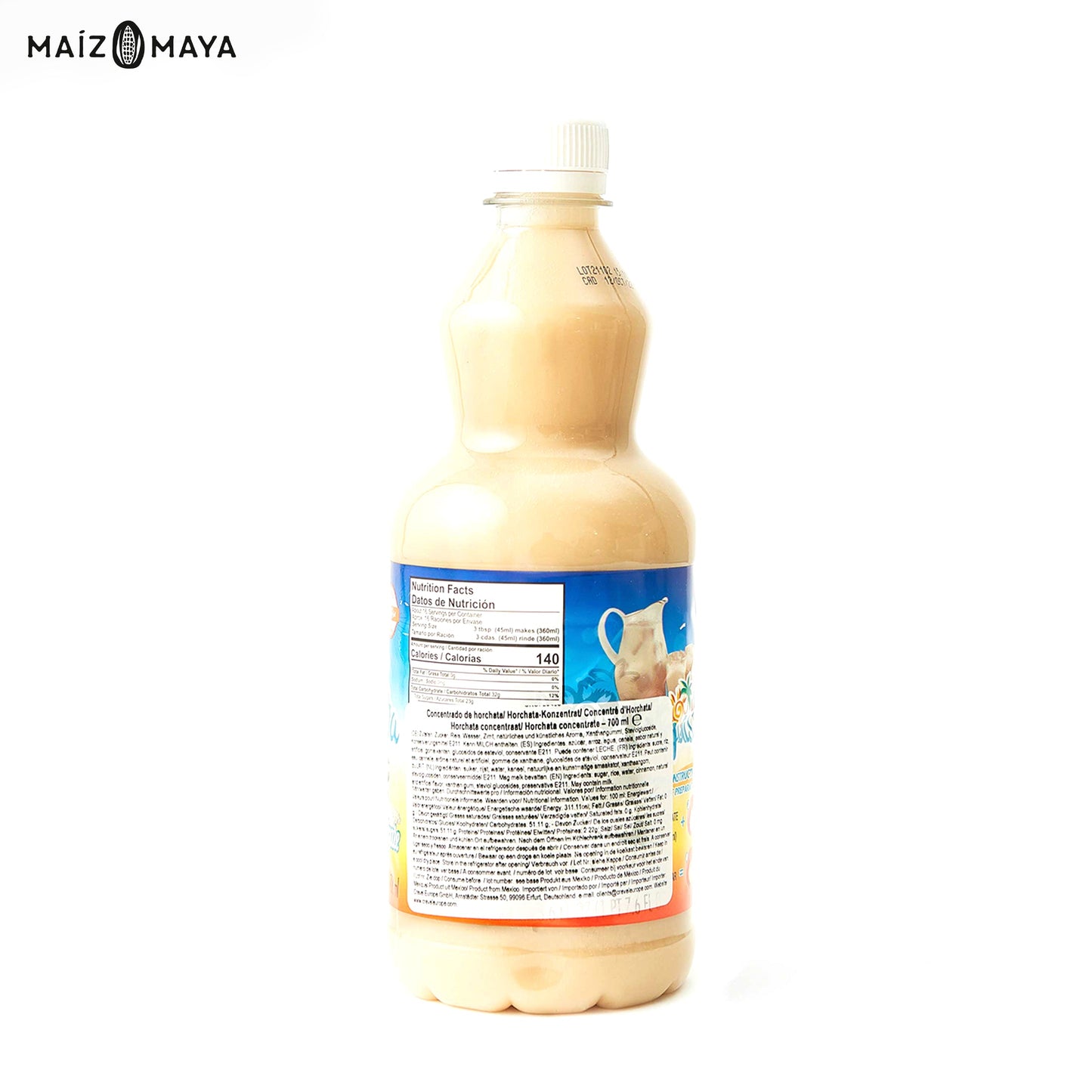 Concentrado agua de horchata Mexquisita 700ml - Maíz Maya - Tortillas Maya