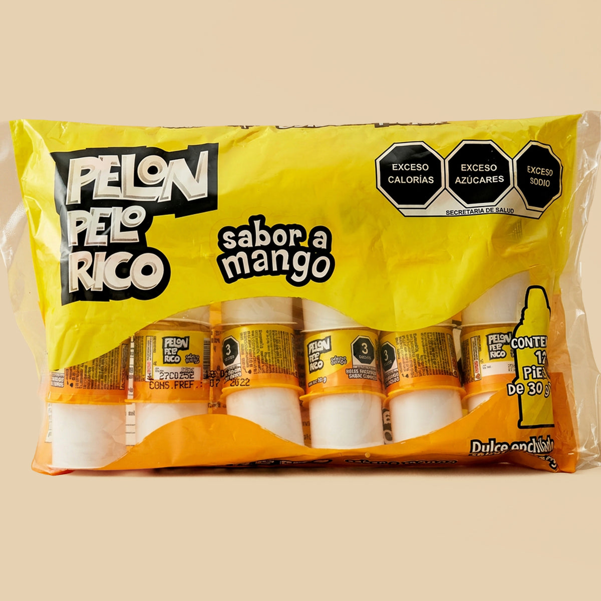 Pelon Pelo Rico Mango 12 Unidades