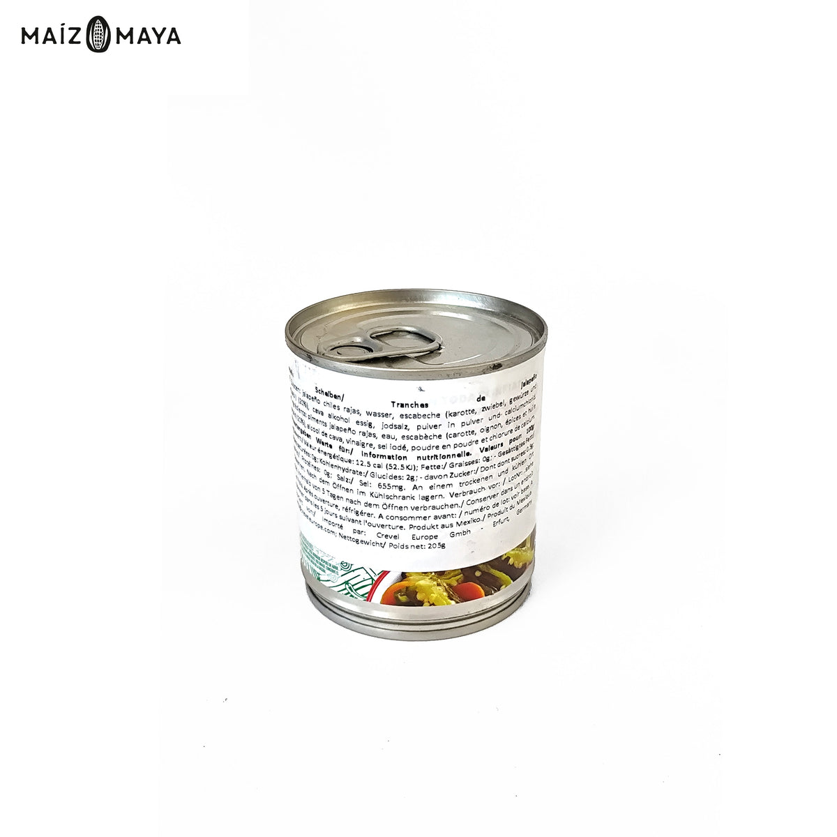 Rajas de jalapeño 205g Herdez - Maíz Maya - Tortillas Maya