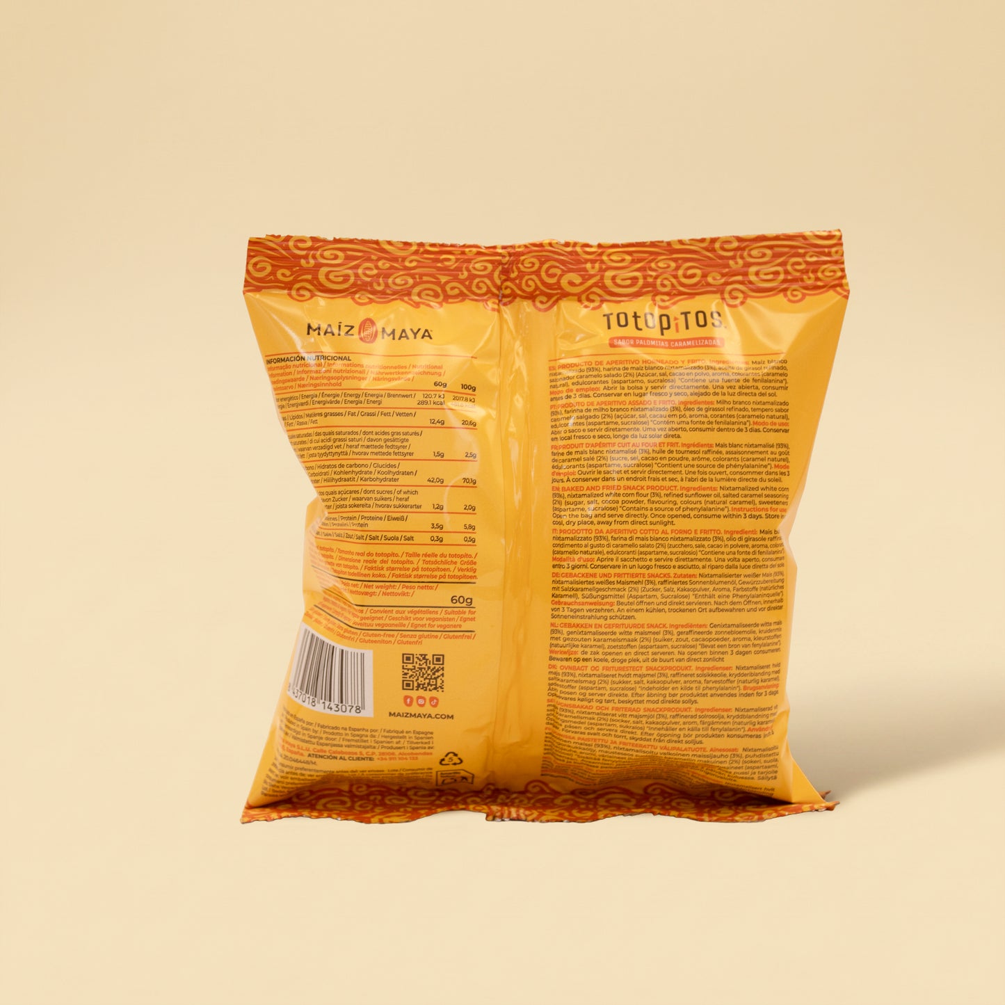 TOTOPITOS SABOR PALOMITAS CARAMELIZADAS 60 GR.