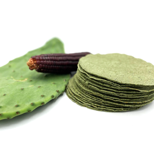 Nueva Tortilla de maíz azul con nopal