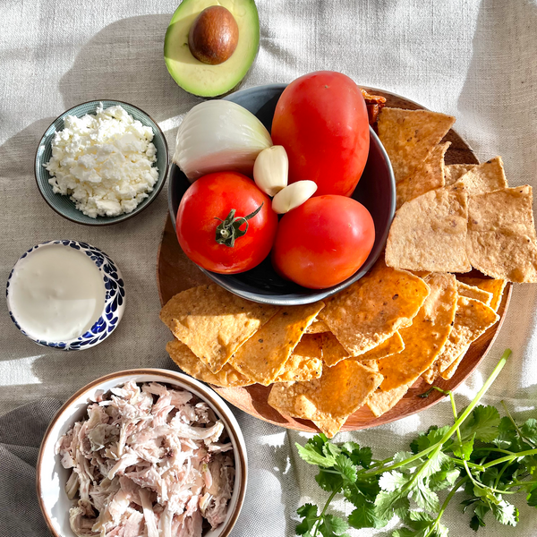 Receta de chilaquiles rojos con pollo