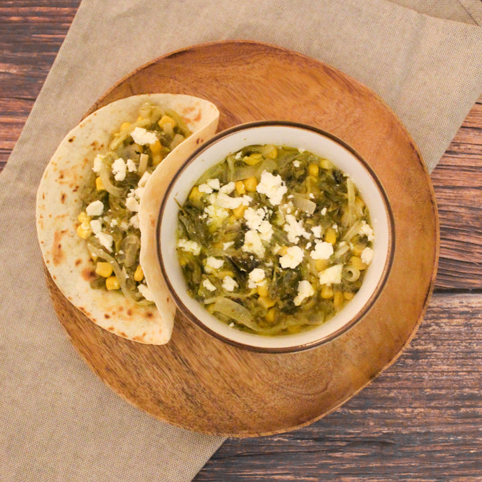 Receta de rajas de chile poblano con crema