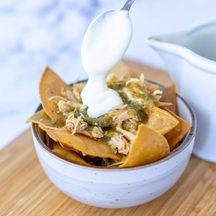 Receta de chilaquiles tradicionales verdes con pollo