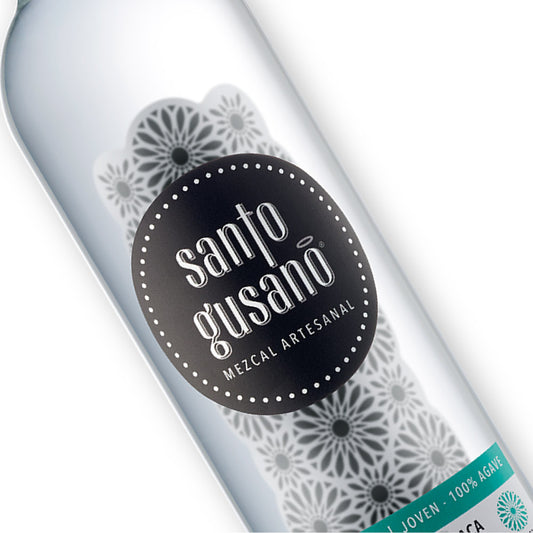 Mezcal Artesanal Espadín Joven Santo Gusano 700 ml - Maíz Maya - Tortillas Maya