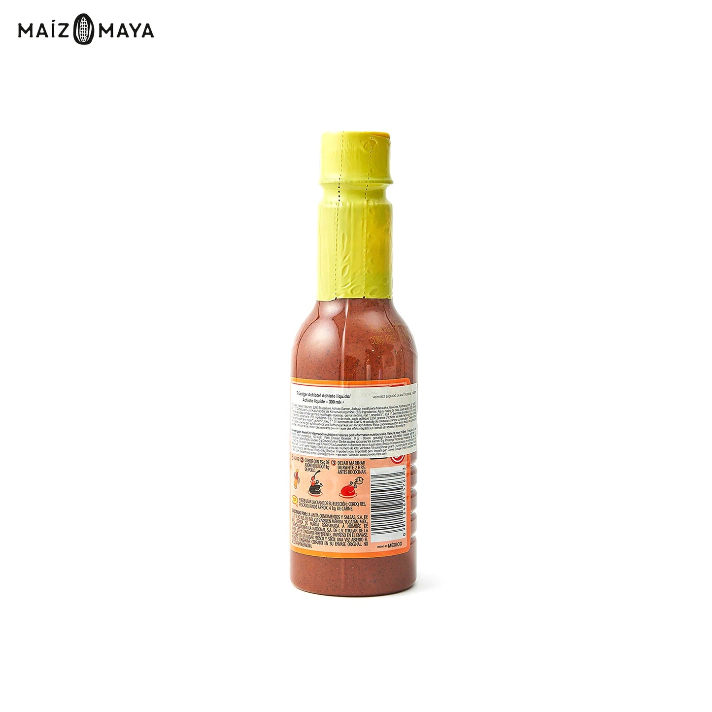 Adobo líquido de achiote La Anita 300ml - Maíz Maya - Tortillas Maya