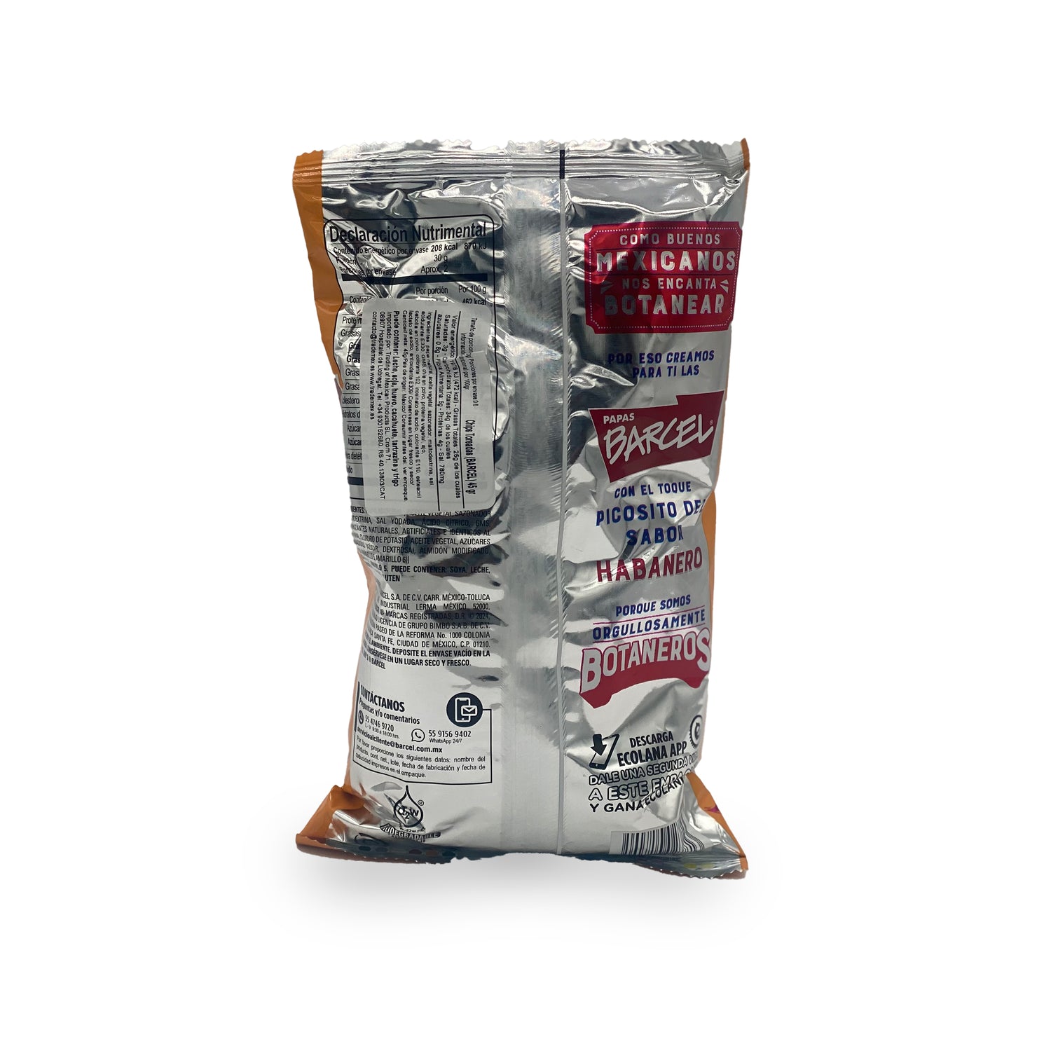 Papas Toreadas Habanero Barcel 45g