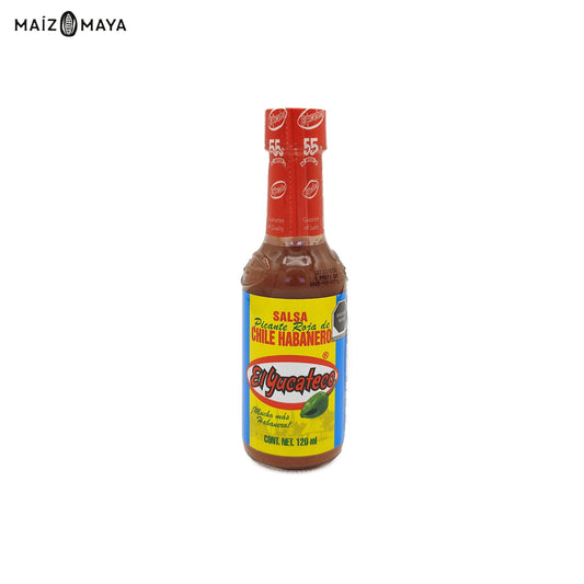 Salsa Roja de Chile Habanero El Yucateco 120 ml - Maíz Maya - Tortillas Maya