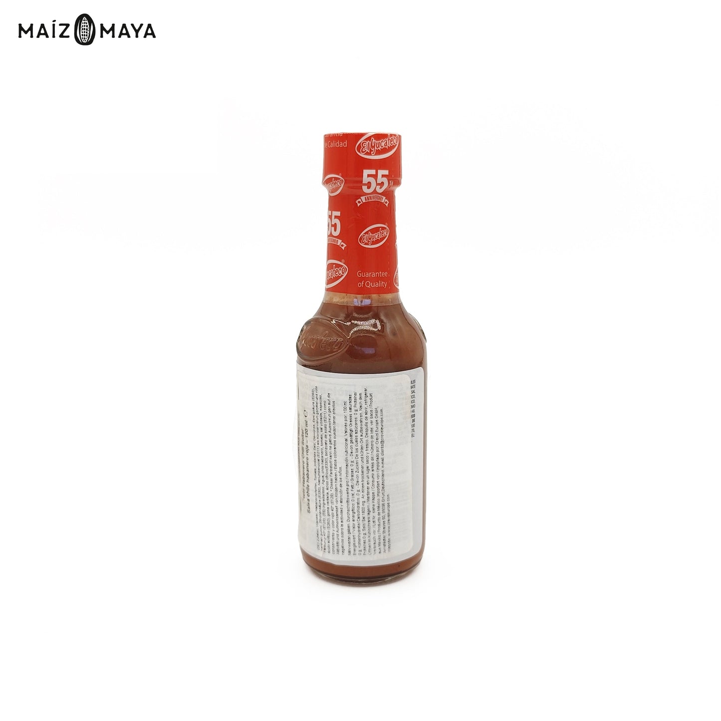 Salsa Roja de Chile Habanero El Yucateco 120 ml - Maíz Maya - Tortillas Maya