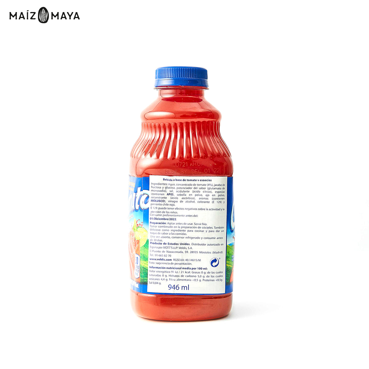 Clamato 946mL - Maíz Maya - Tortillas Maya