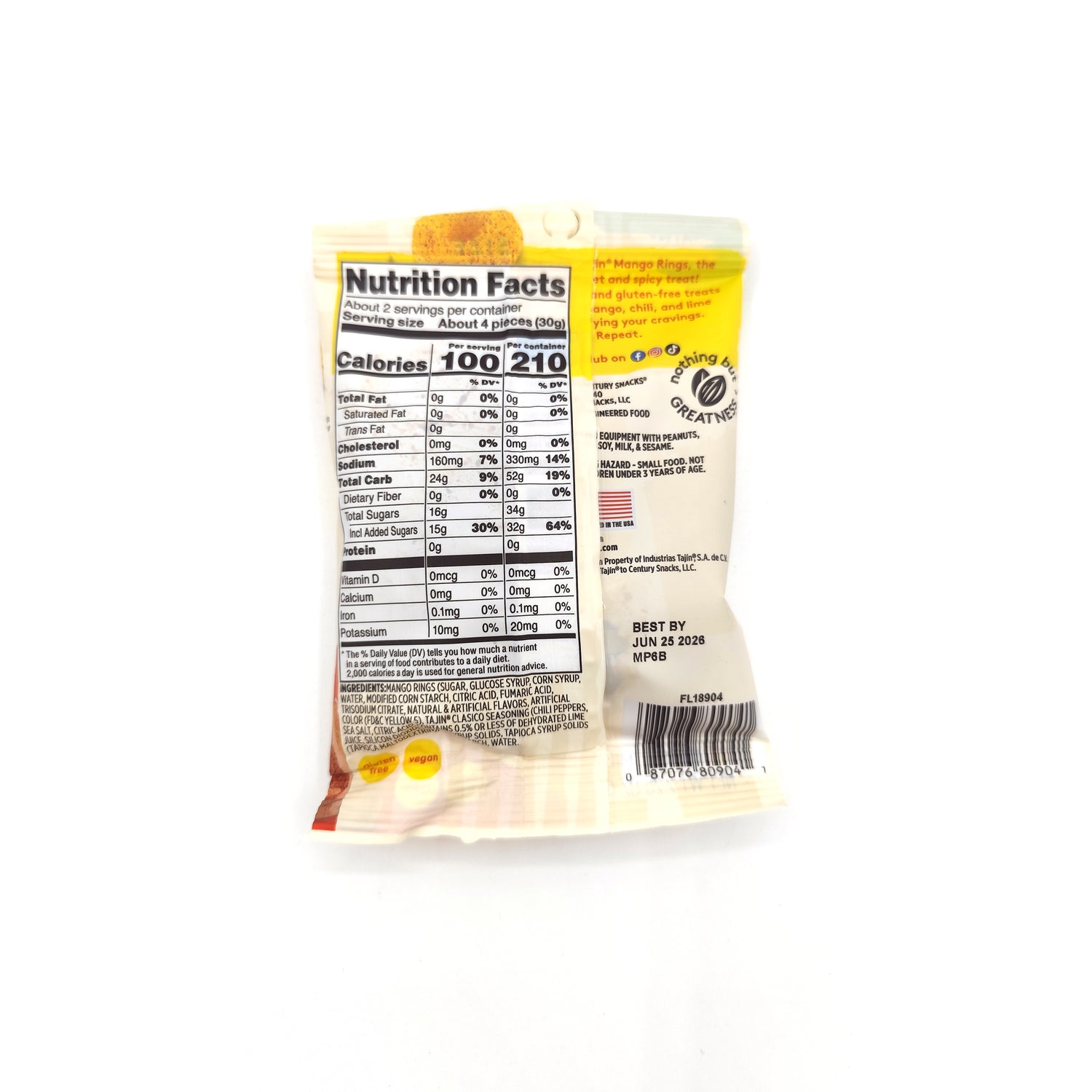 Snak Gominolas de Mango Tajín 64 gr - Maíz Maya - Tortillas Maya
