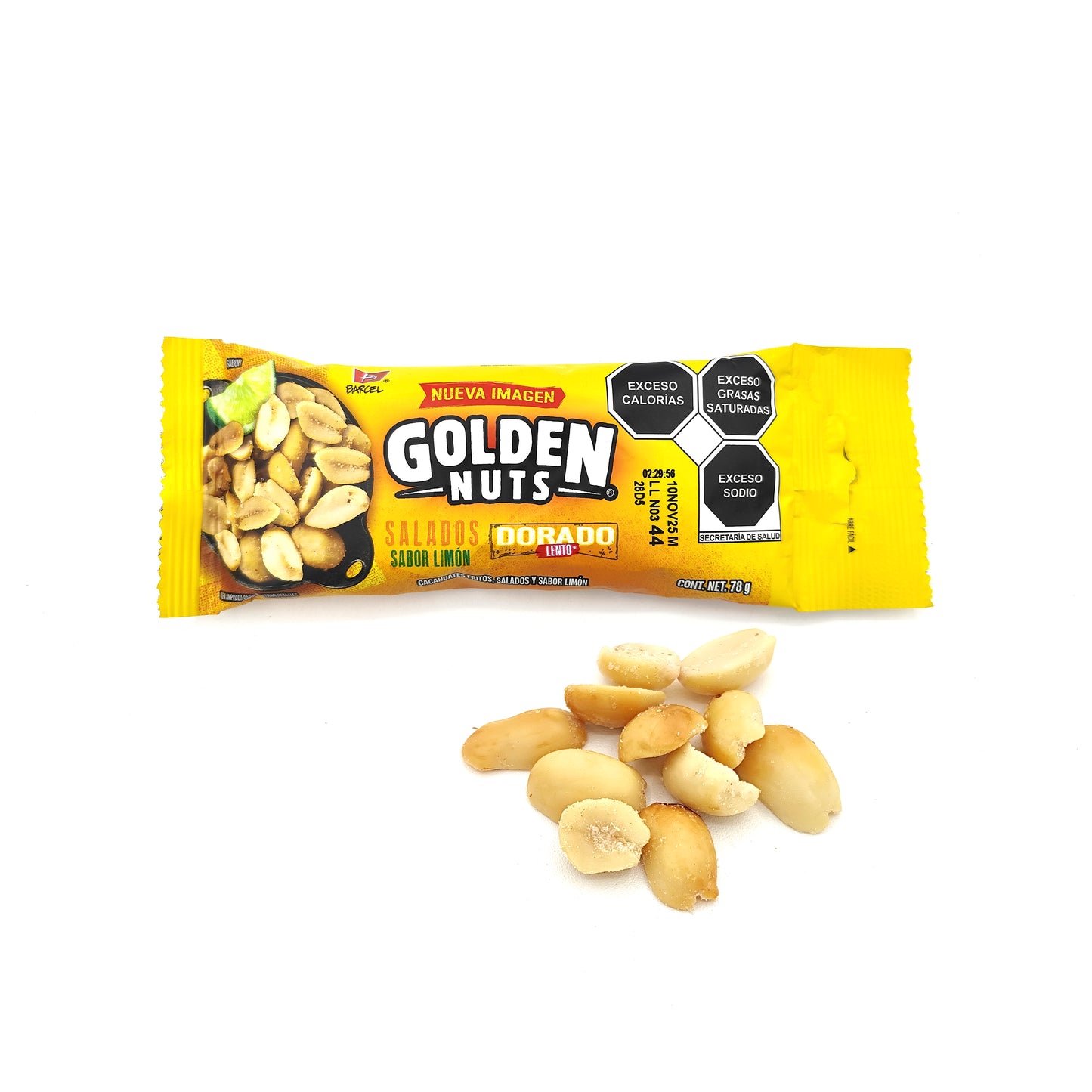 Cacahuates Salados Sabor Limón Golden Nuts 78g