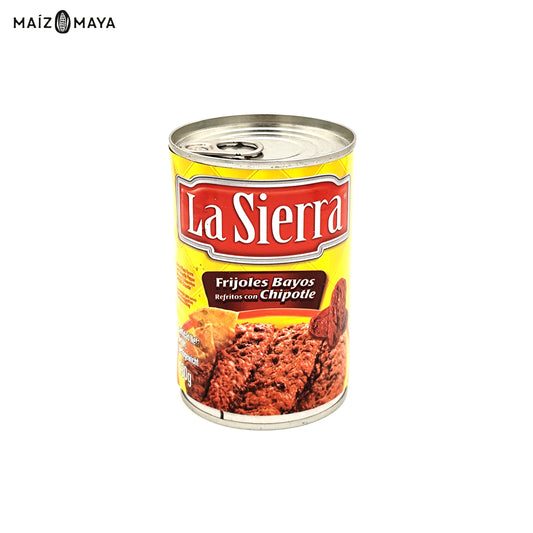 Frijoles Bayos Refritos con Chipotle La Sierra 430g - Maíz Maya - Tortillas Maya