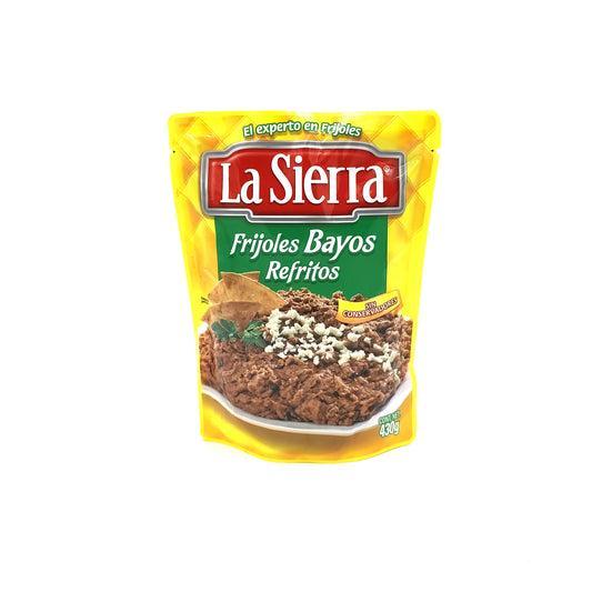 Frijoles Bayos Refritos La Sierra 430gr - Maíz Maya - Tortillas Maya