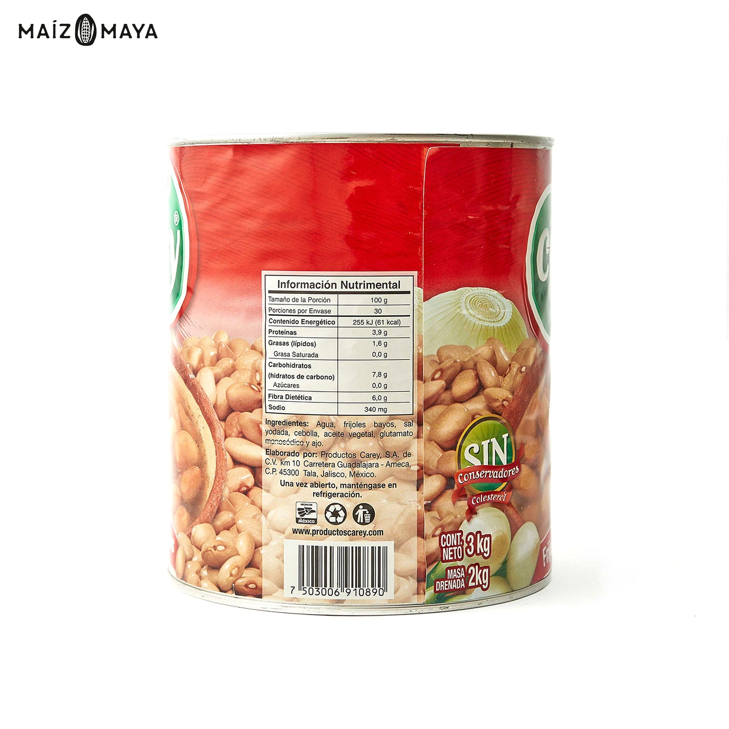 Frijoles Bayos Enteros 3 kg Carey - Maíz Maya - Tortillas Maya