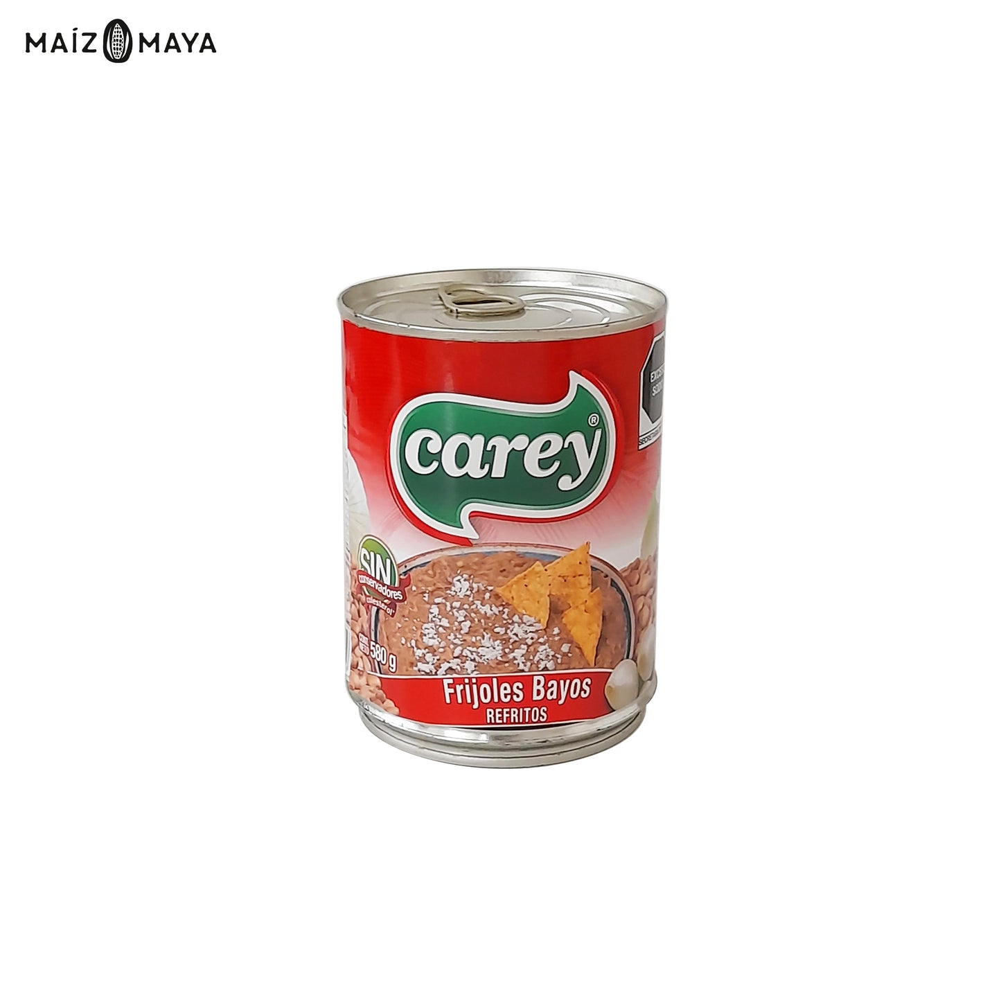 Frijoles Bayos Refritos Carey 580gr - Maíz Maya - Tortillas Maya