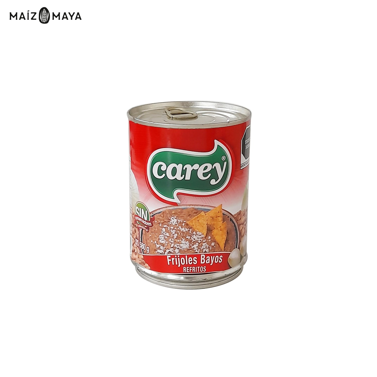 Frijoles Bayos Refritos Carey 580gr - Maíz Maya - Tortillas Maya