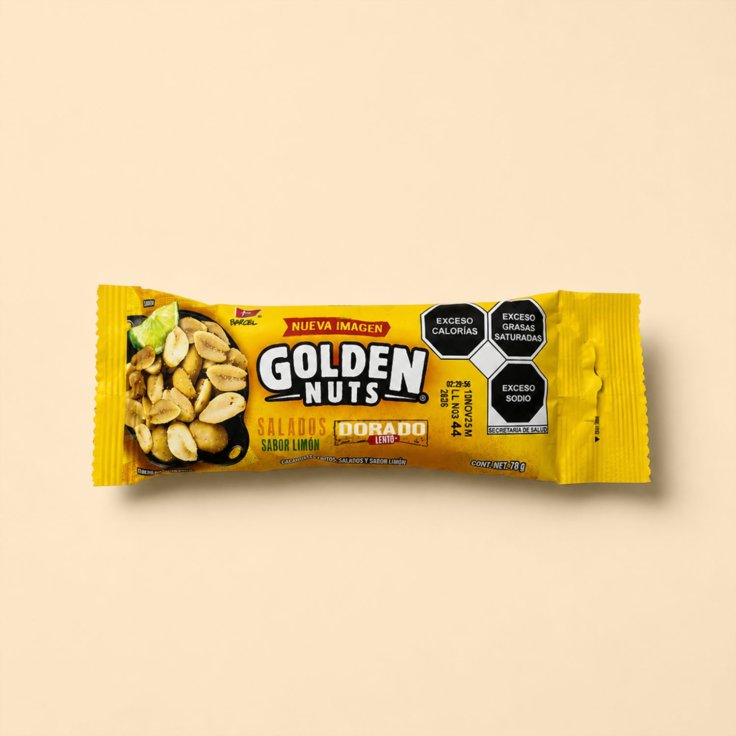 Cacahuates Salados Sabor Limón Golden Nuts 78g