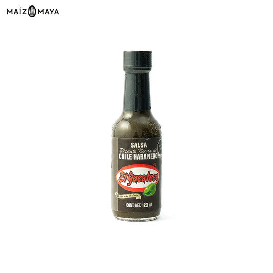Salsa negra de chile habanero El Yucateco 120ml - Maíz Maya - Tortillas Maya