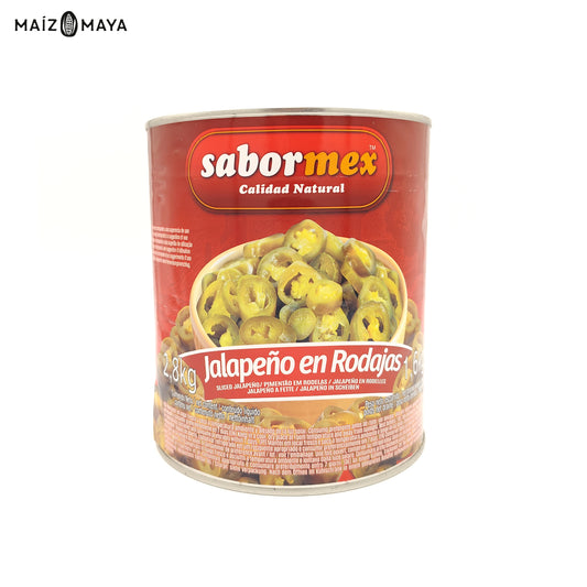 Chile Jalapeño en Rodajas Sabormex 2,8kg - Maíz Maya - Tortillas Maya