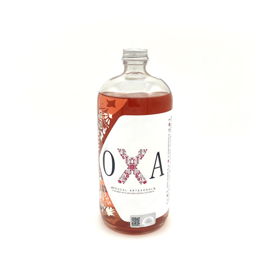 Mezcal Artesanal Espadín con Grana de Cochinilla Oxa 700ml