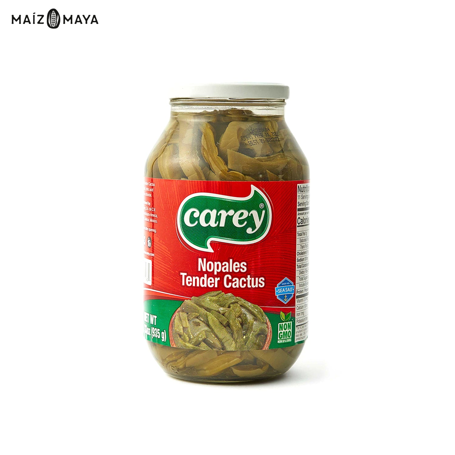Nopales en Salmuera 850 gr Carey - Maíz Maya - Tortillas Maya