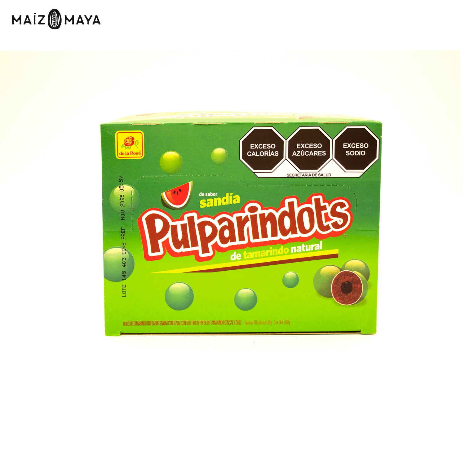 Pulparindots Sandía De La Rosa 30 gr - Maíz Maya - Tortillas Maya