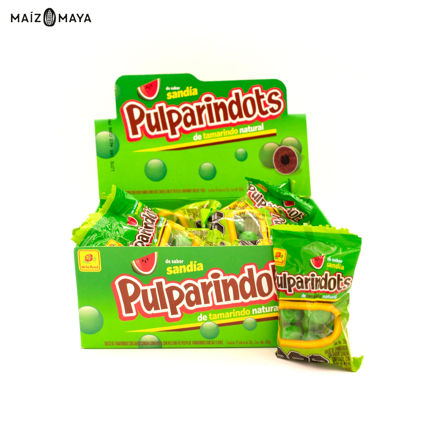 Pulparindots Sandía De La Rosa 30 gr - Maíz Maya - Tortillas Maya