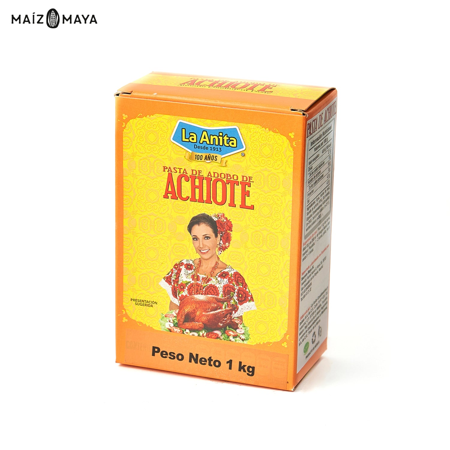 Pasta de Achiote La Anita 1 kg - Maíz Maya - Tortillas Maya