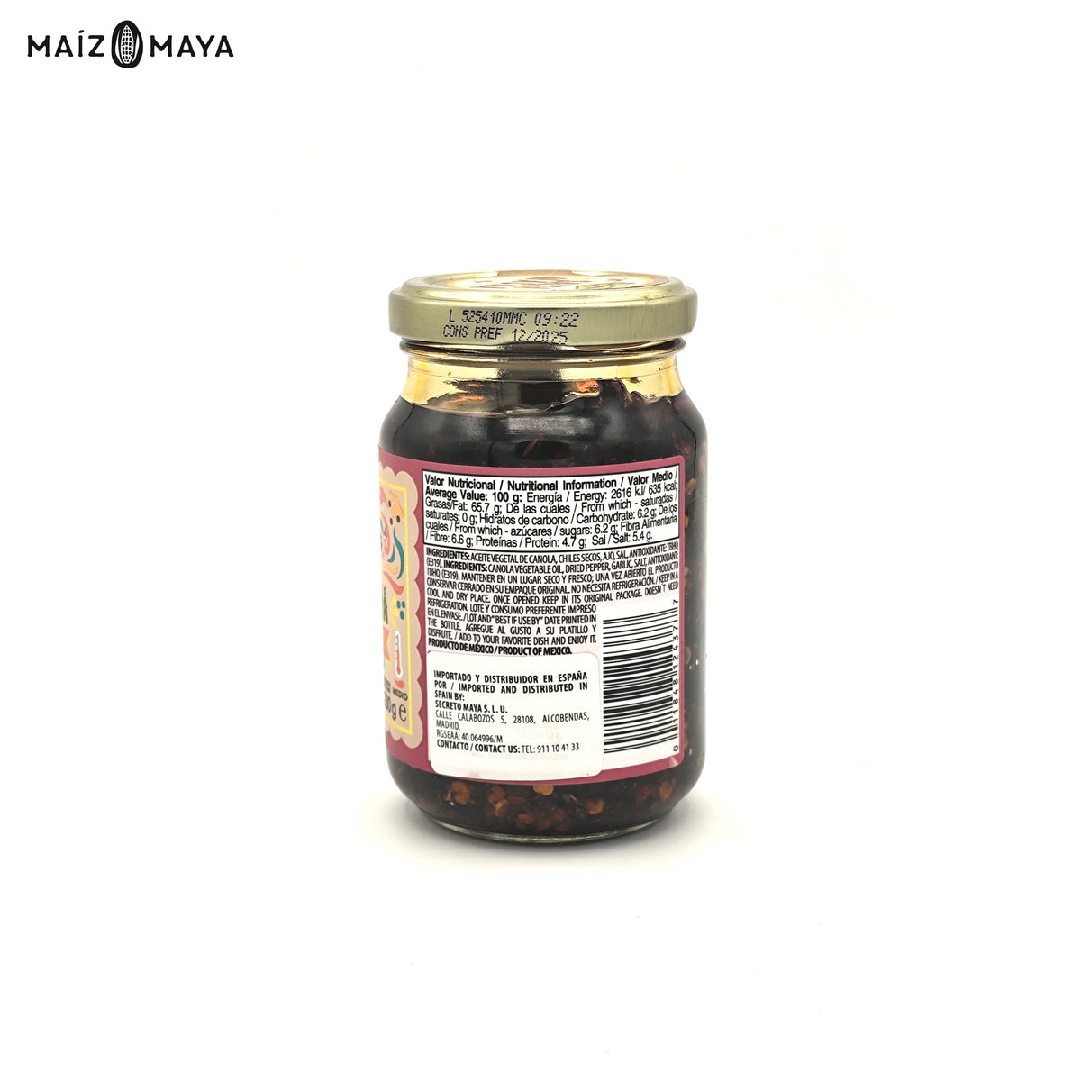 Salsa Macha de Chile Morita La Anita 230g - Maíz Maya - Tortillas Maya