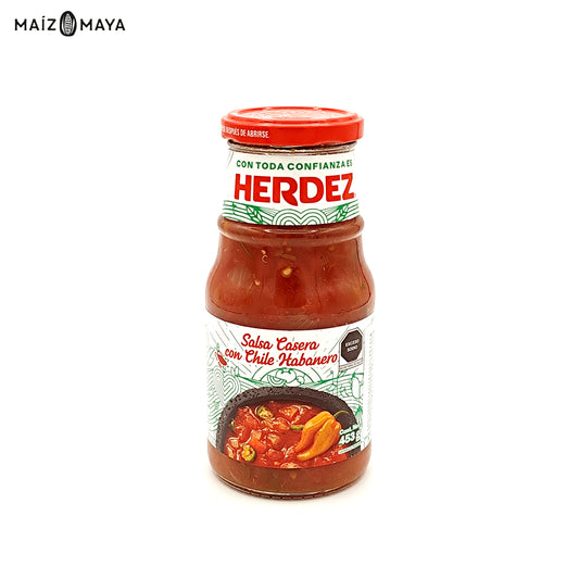 Salsa Casera con Chile Habanero 453 gr - Maíz Maya - Tortillas Maya