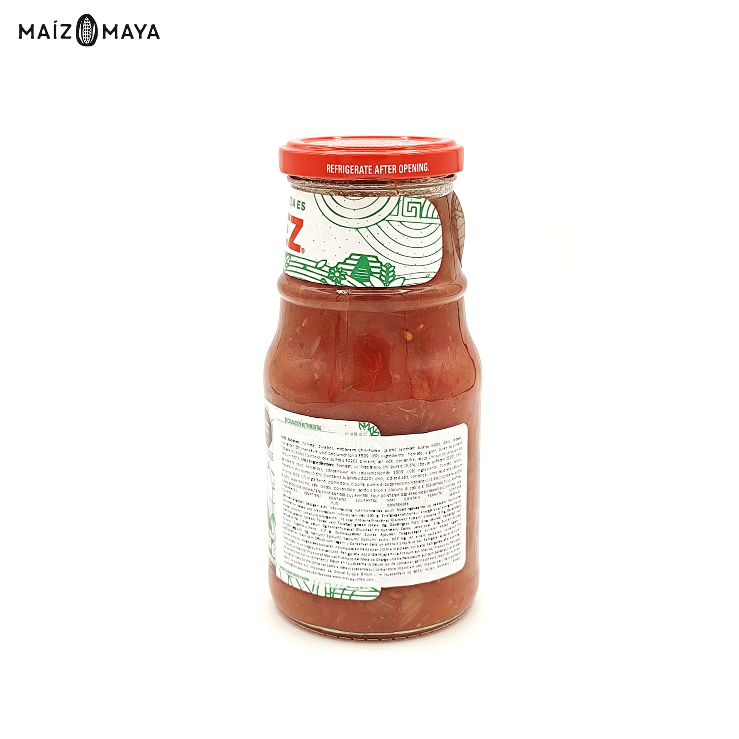 Salsa Casera con Chile Habanero 453 gr - Maíz Maya - Tortillas Maya