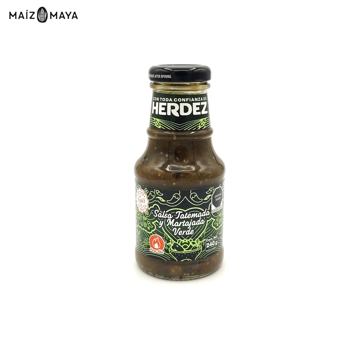 Salsa Tatemada y Martajada Verde Herdez 240gr