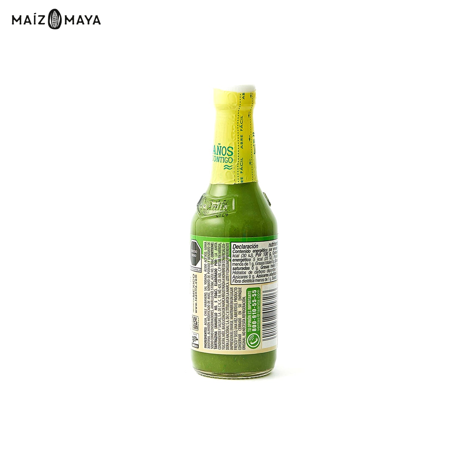 Salsa de habanero verde La Anita 120ml - Maíz Maya - Tortillas Maya