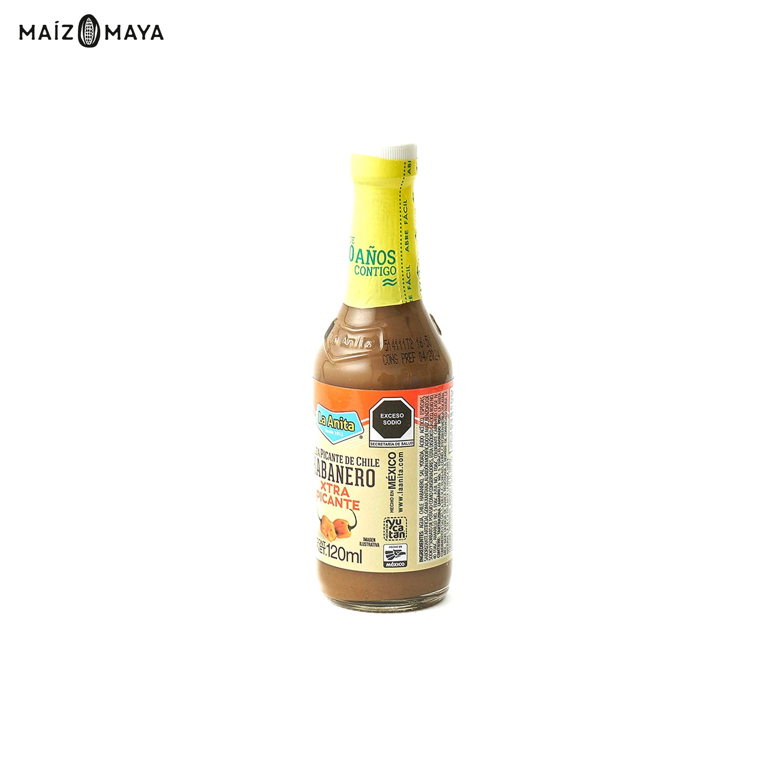 Salsa de chile habanero Xtrapicante La Anita 120ml - Maíz Maya - Tortillas Maya