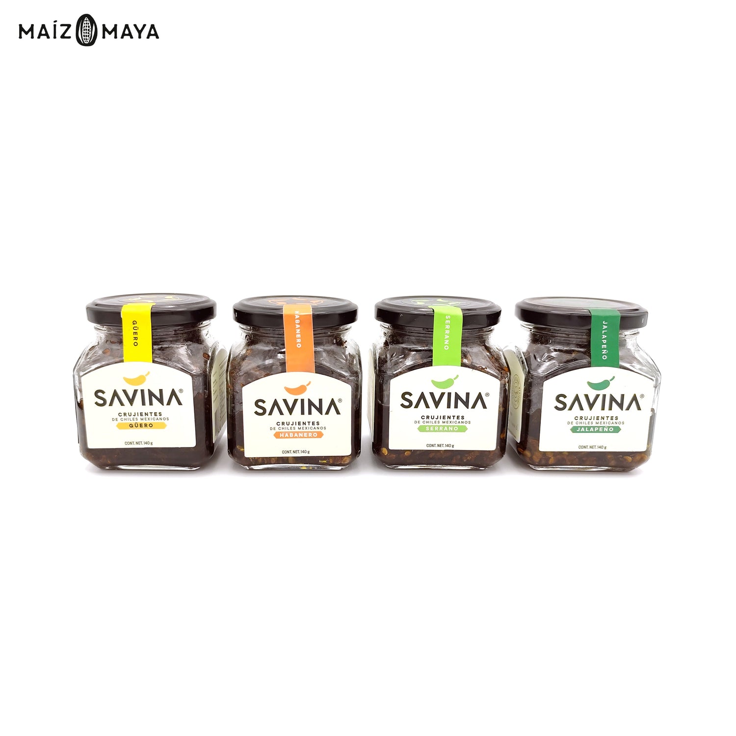 Chile Serrano Crujiente Savina 140g - Maíz Maya - Tortillas Maya