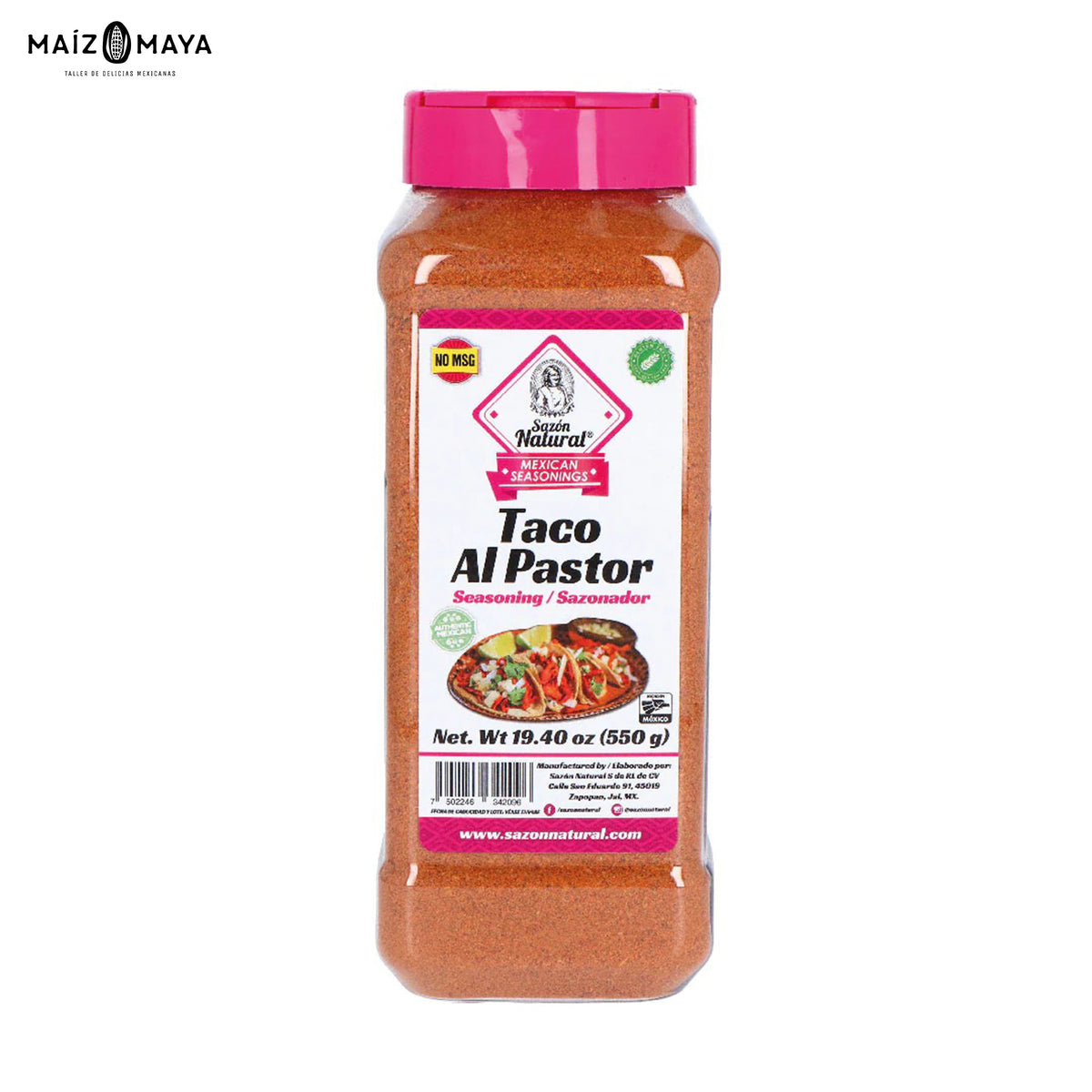 Sazonador Tacos al Pastor Sazón Natural 550gr