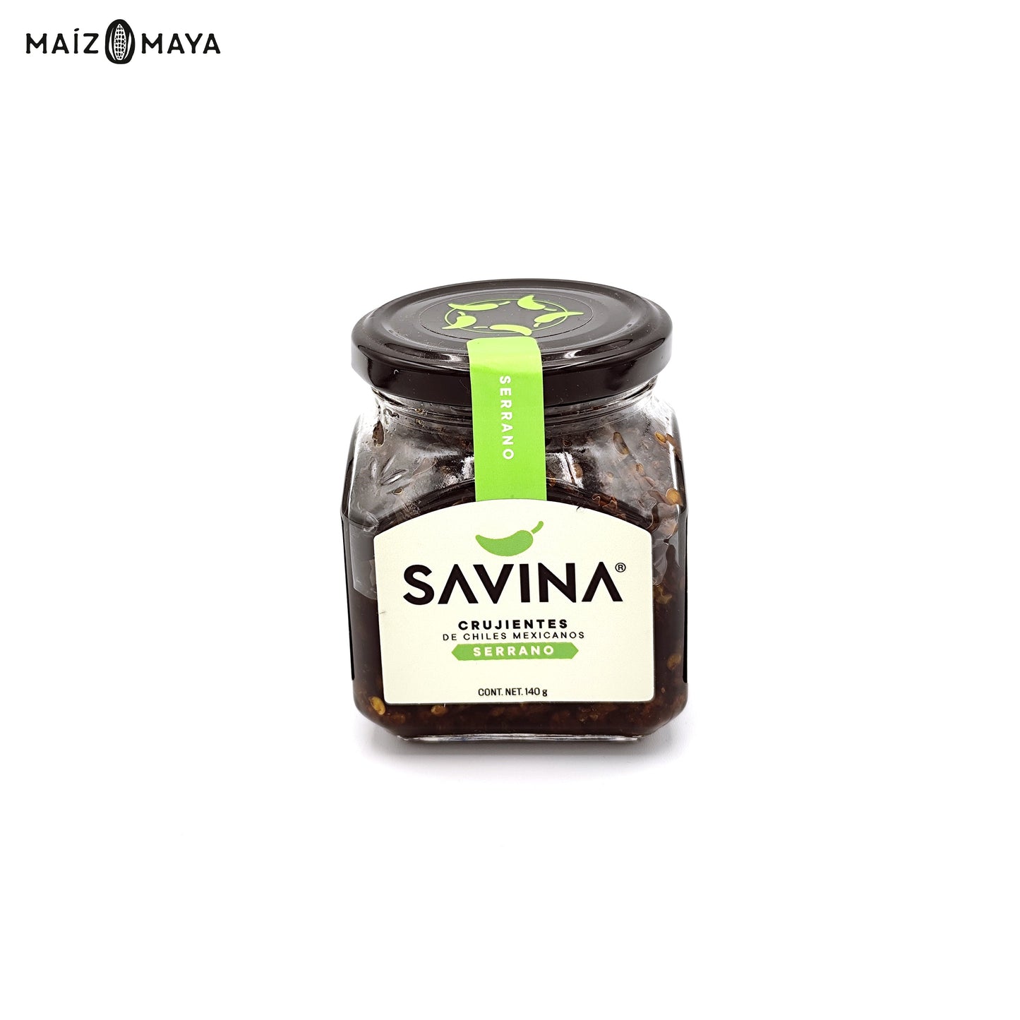 Chile Serrano Crujiente Savina 140g - Maíz Maya - Tortillas Maya