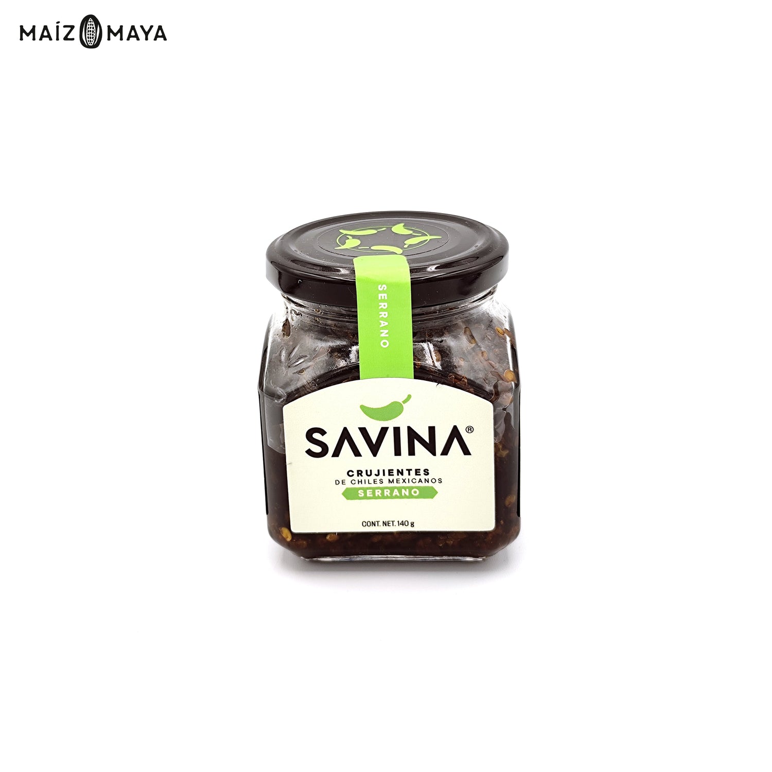 Chile Serrano Crujiente Savina 140g - Maíz Maya - Tortillas Maya