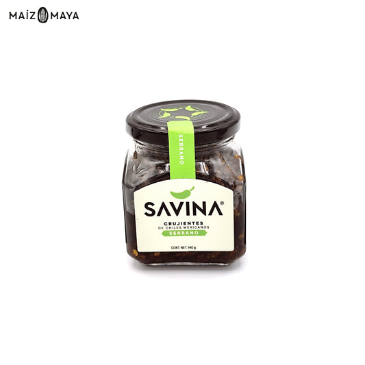 Chile Serrano Crujiente Savina 140g - Maíz Maya - Tortillas Maya