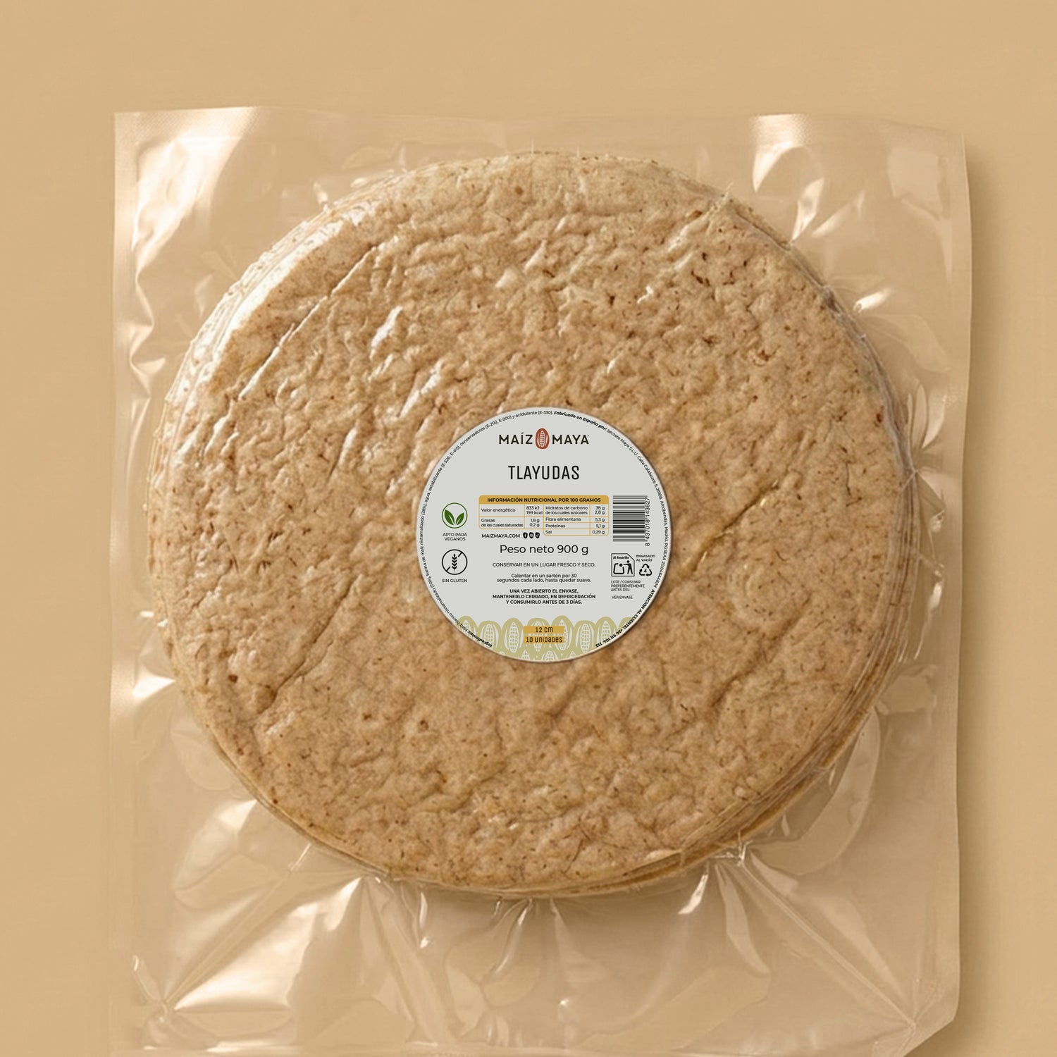 Tlayuda / Wrap de maíz 30cm (900gr)