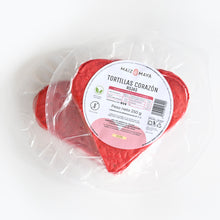 Cargar imagen en el visor de la galería, Tortillas Corazón Rojas Maíz Maya 12cm (250gr) - Maíz Maya - Tortillas Maya