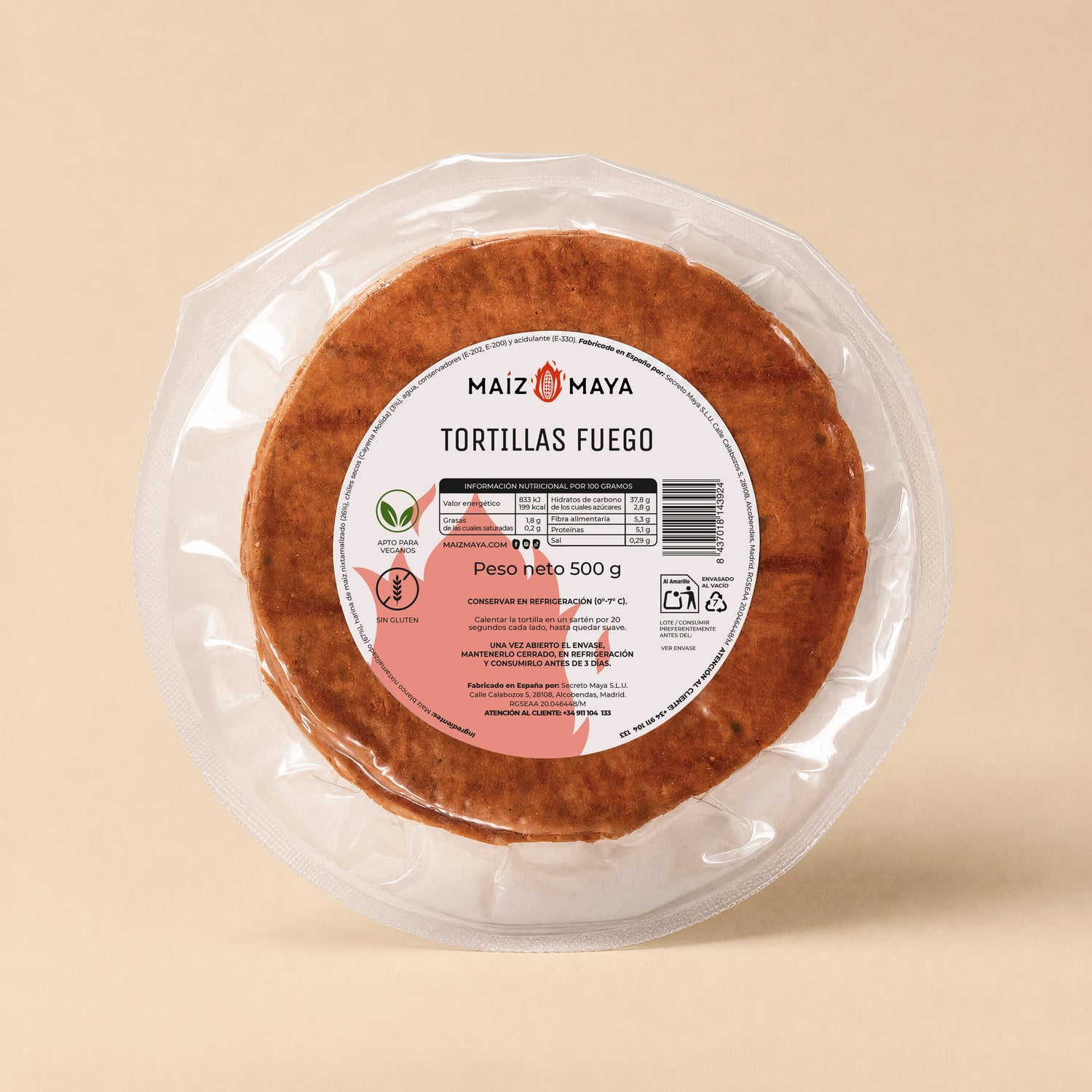 Tortillas Fuego (500gr)