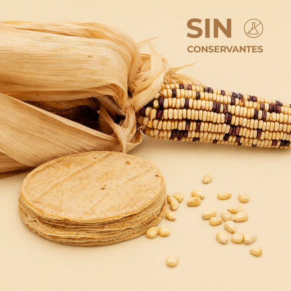 Tortilla maíz blanco nixtamalizado sin conservantes 13cm 500gr