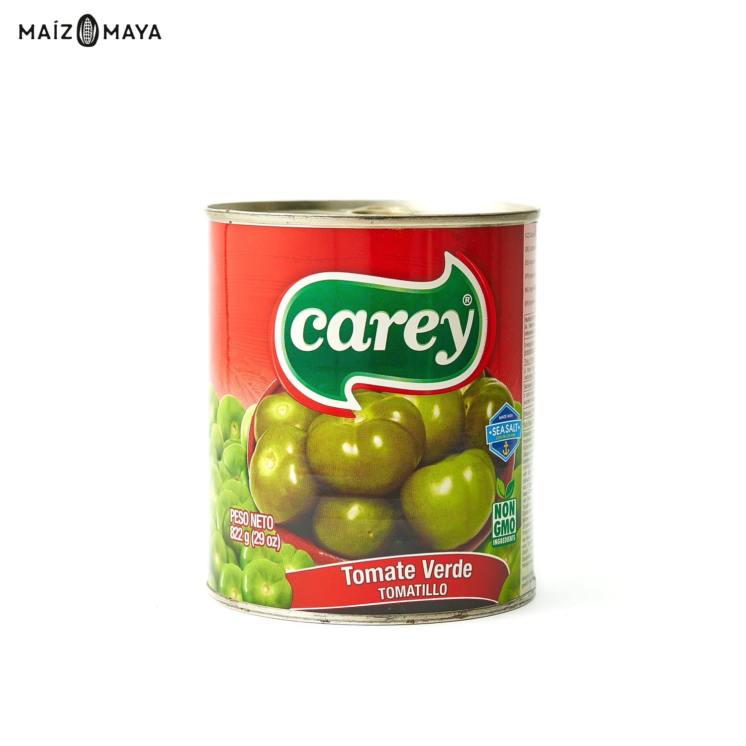 Tomatillo verde entero Carey 822gr - Maíz Maya - Tortillas Maya