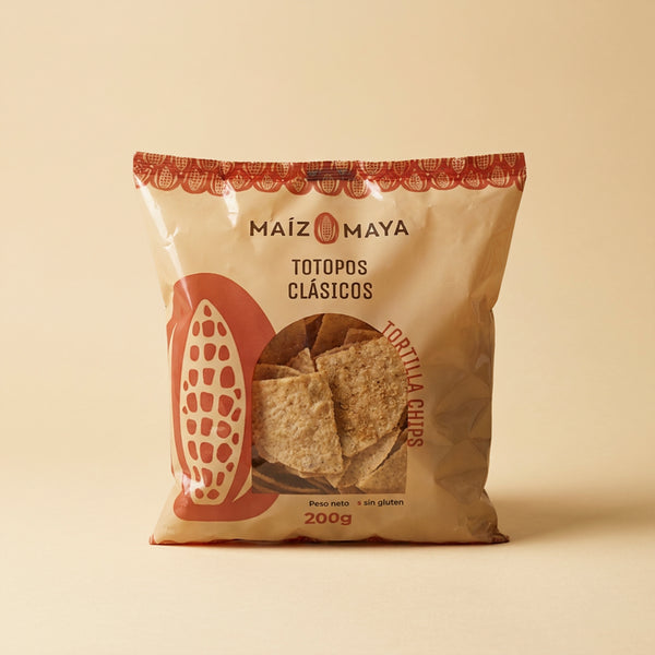 Totopos clásicos de Maíz Maya (200gr.)