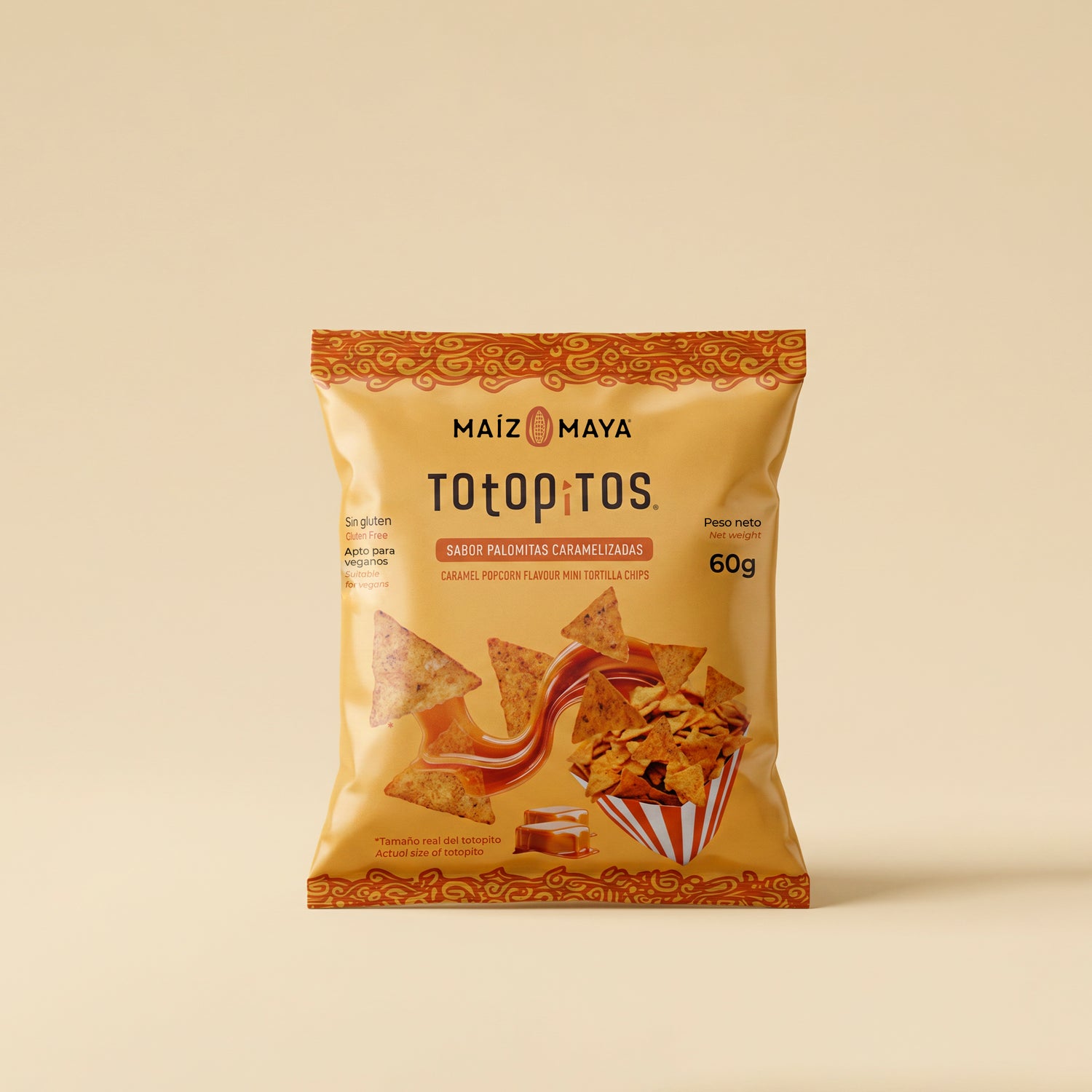 TOTOPITOS SABOR PALOMITAS CARAMELIZADAS 60 GR.
