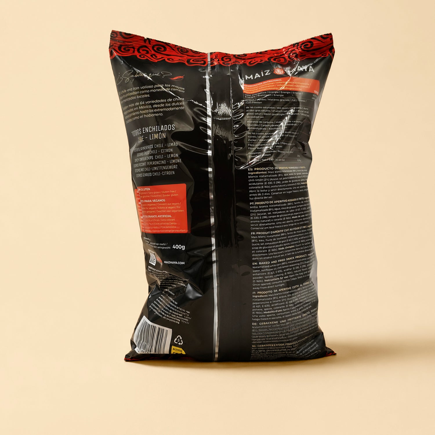 Totopos Enchilados Maíz Maya (400gr.)