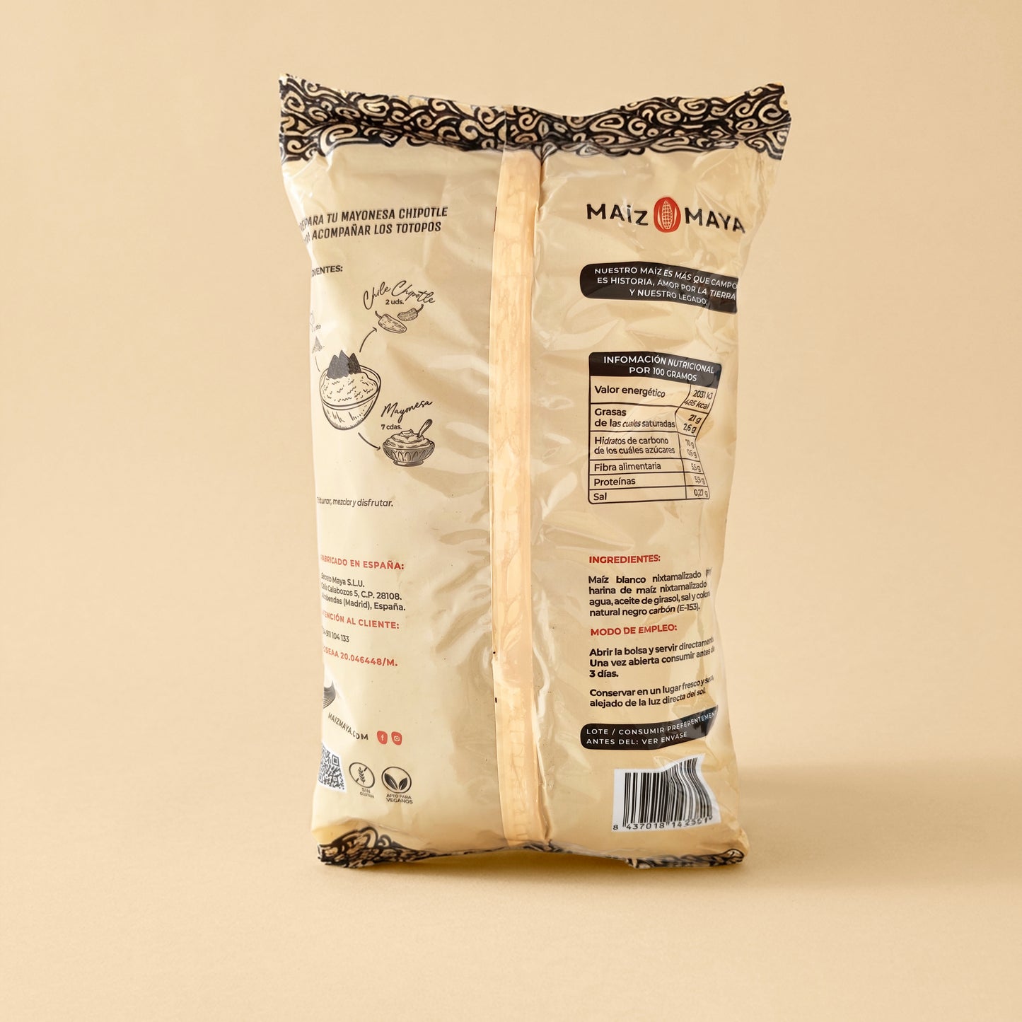 Totopos Carbón (400gr.)